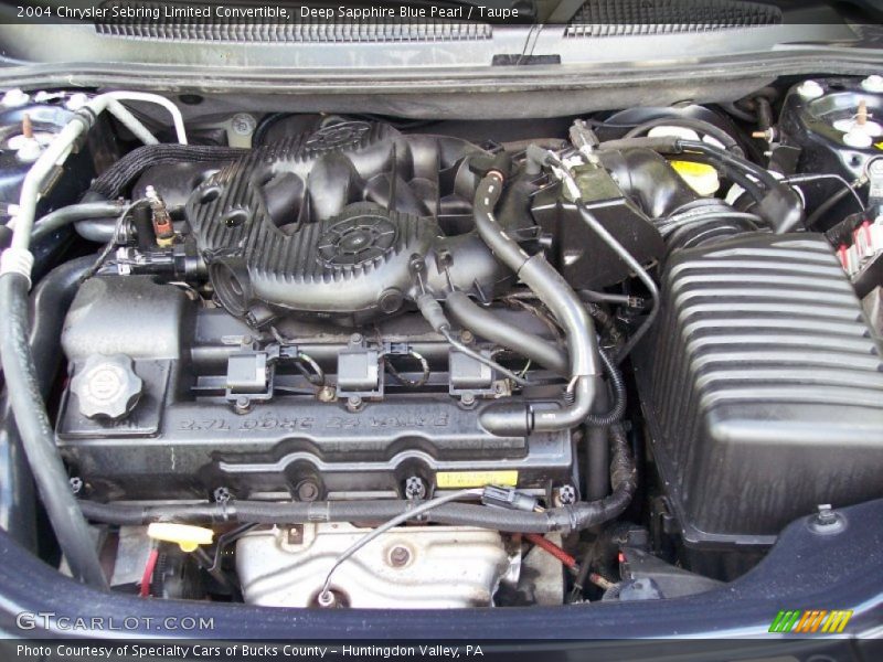 Deep Sapphire Blue Pearl / Taupe 2004 Chrysler Sebring Limited Convertible