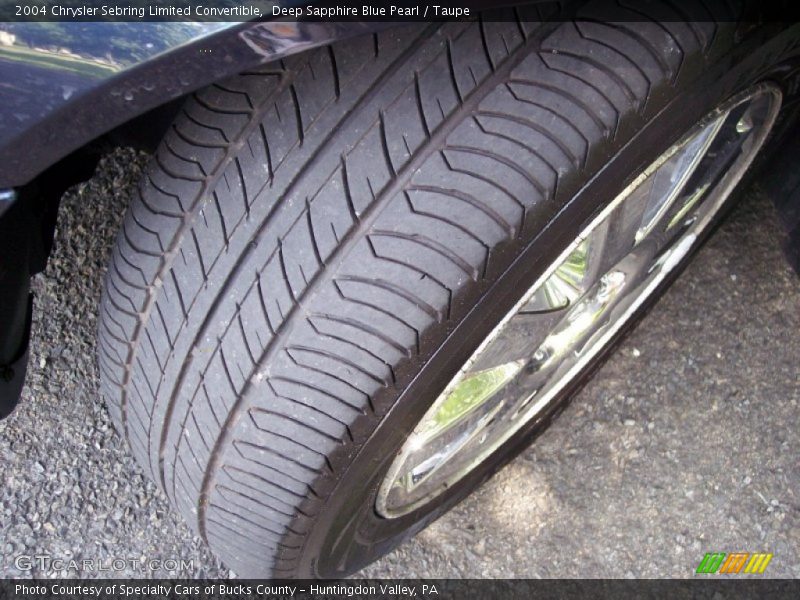 Deep Sapphire Blue Pearl / Taupe 2004 Chrysler Sebring Limited Convertible