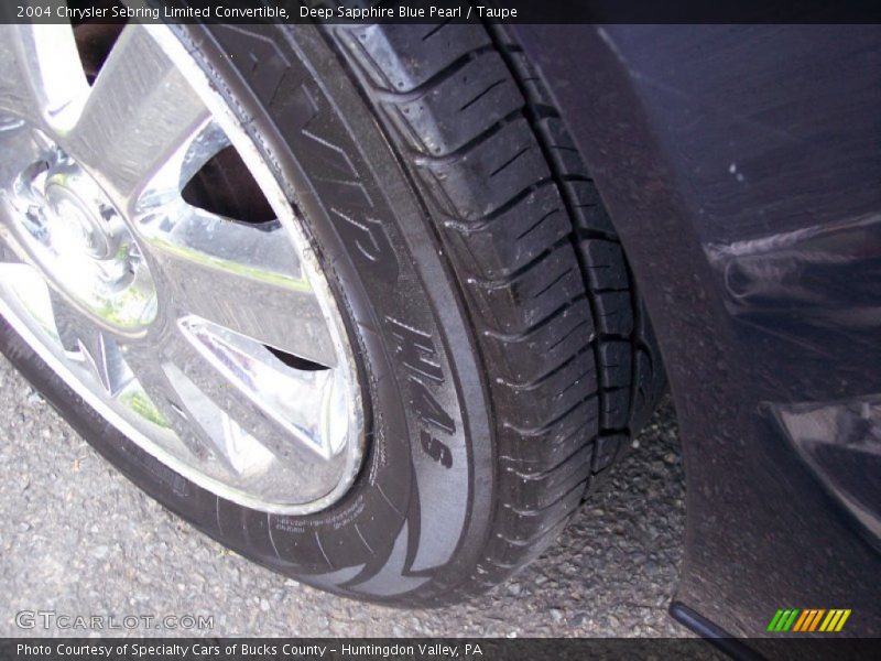 Deep Sapphire Blue Pearl / Taupe 2004 Chrysler Sebring Limited Convertible