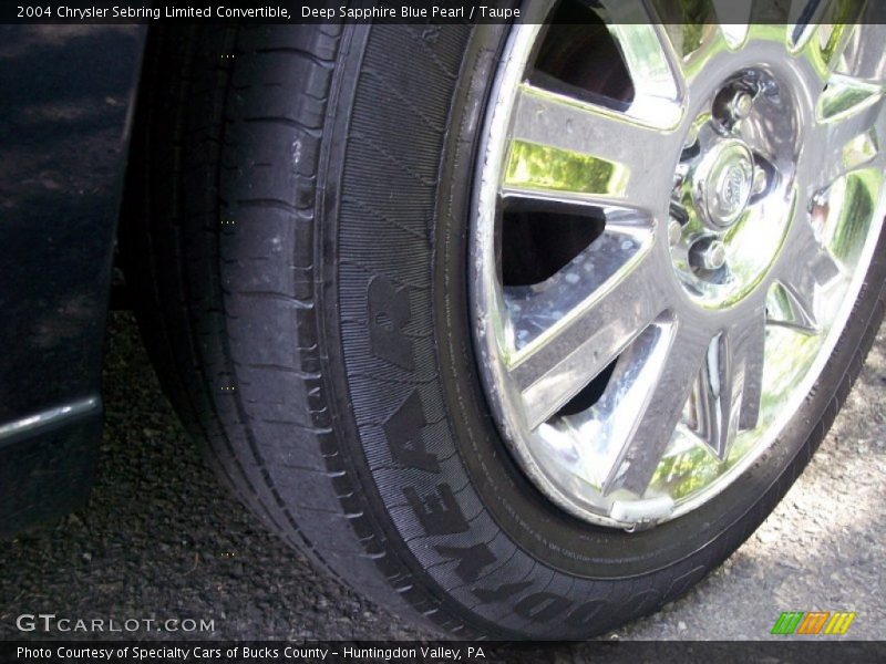 Deep Sapphire Blue Pearl / Taupe 2004 Chrysler Sebring Limited Convertible