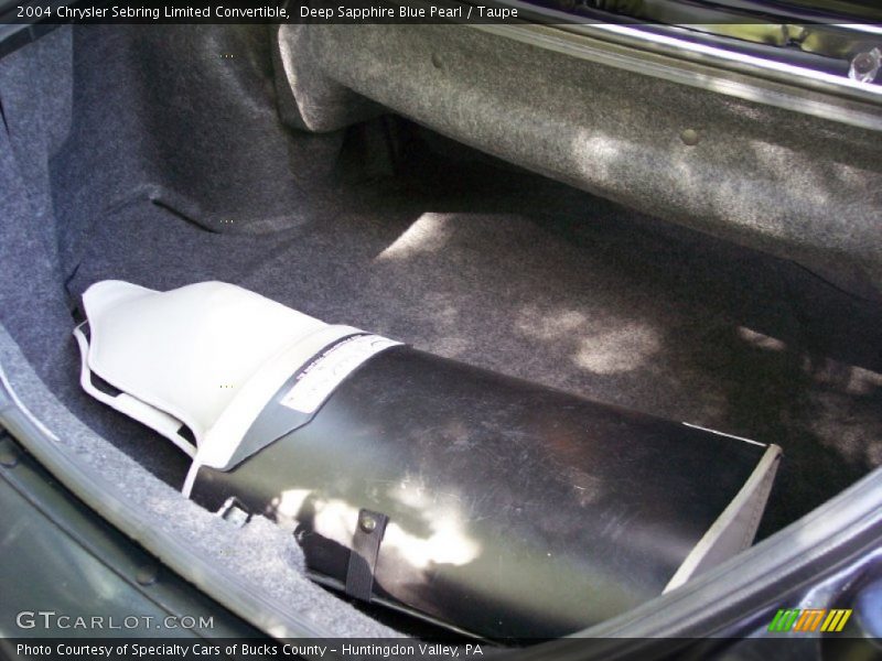 Deep Sapphire Blue Pearl / Taupe 2004 Chrysler Sebring Limited Convertible