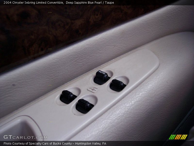 Deep Sapphire Blue Pearl / Taupe 2004 Chrysler Sebring Limited Convertible