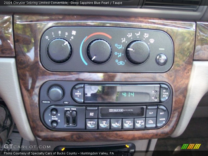 Deep Sapphire Blue Pearl / Taupe 2004 Chrysler Sebring Limited Convertible