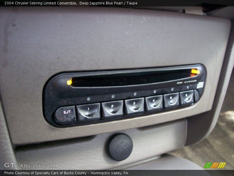 Deep Sapphire Blue Pearl / Taupe 2004 Chrysler Sebring Limited Convertible