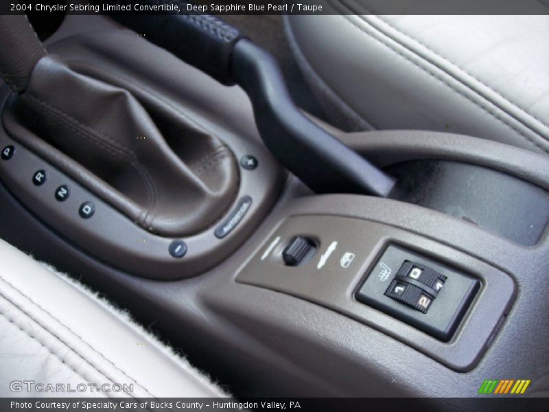 Deep Sapphire Blue Pearl / Taupe 2004 Chrysler Sebring Limited Convertible