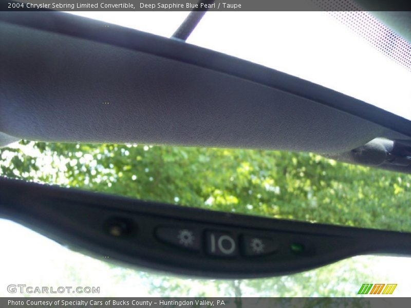 Deep Sapphire Blue Pearl / Taupe 2004 Chrysler Sebring Limited Convertible