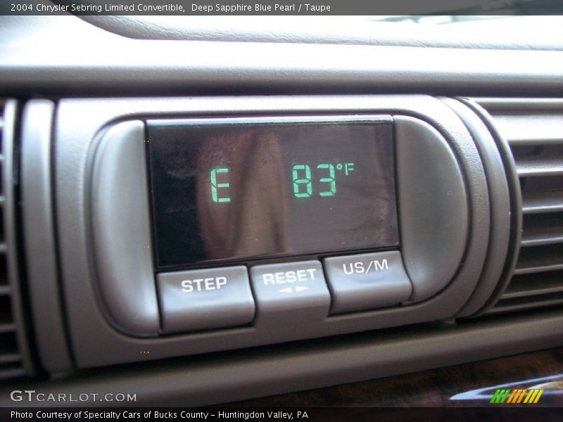 Deep Sapphire Blue Pearl / Taupe 2004 Chrysler Sebring Limited Convertible