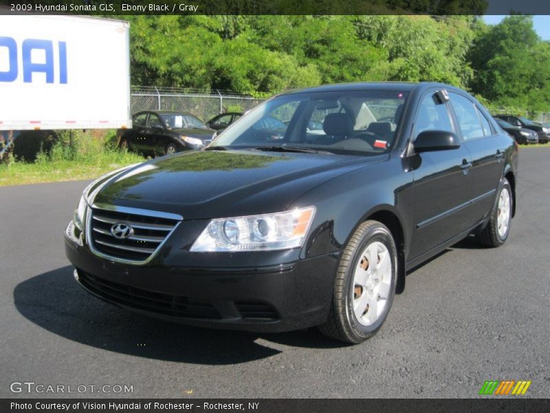 Ebony Black / Gray 2009 Hyundai Sonata GLS