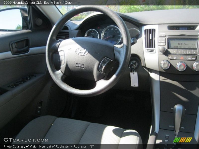 Ebony Black / Gray 2009 Hyundai Sonata GLS