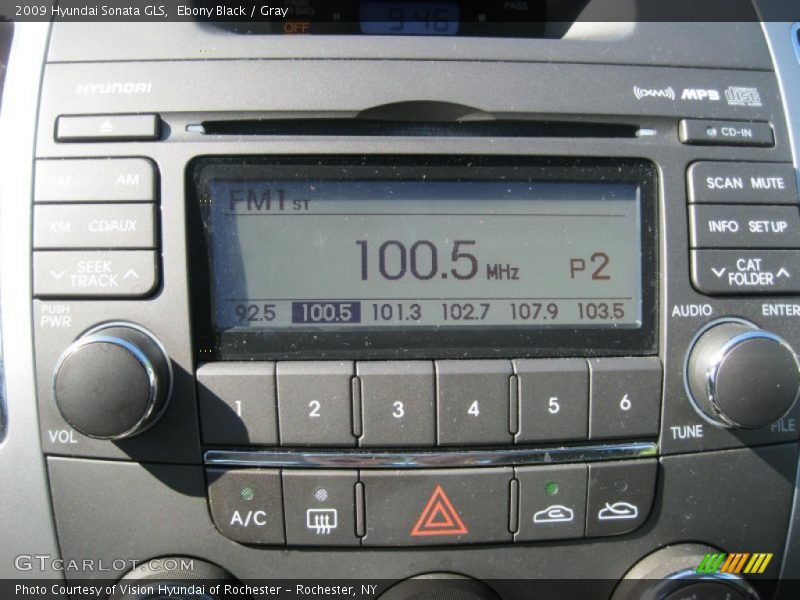 Ebony Black / Gray 2009 Hyundai Sonata GLS