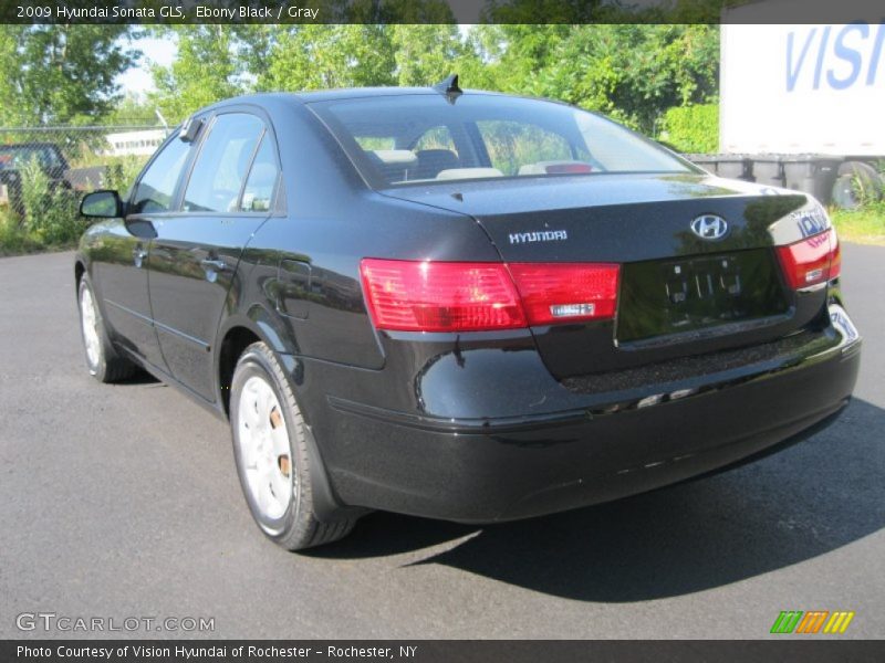 Ebony Black / Gray 2009 Hyundai Sonata GLS