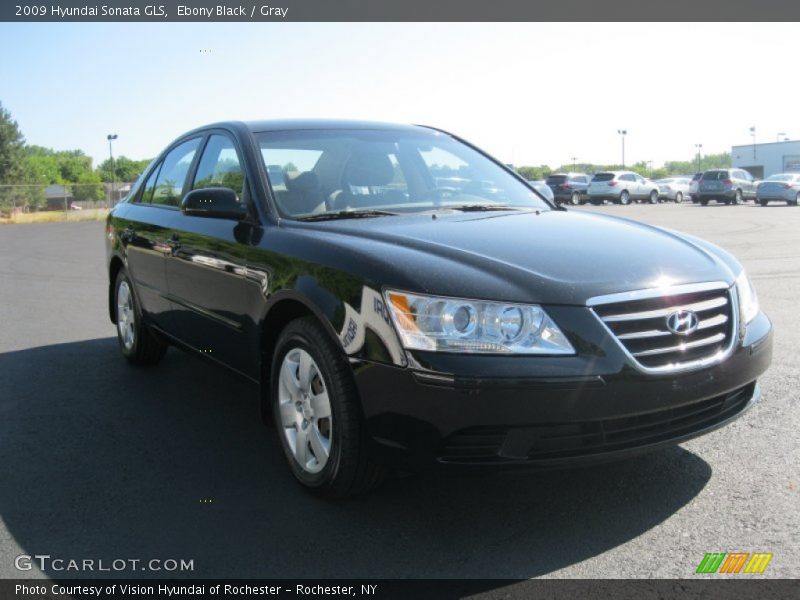 Ebony Black / Gray 2009 Hyundai Sonata GLS