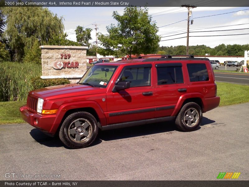 Inferno Red Pearl / Medium Slate Gray 2006 Jeep Commander 4x4