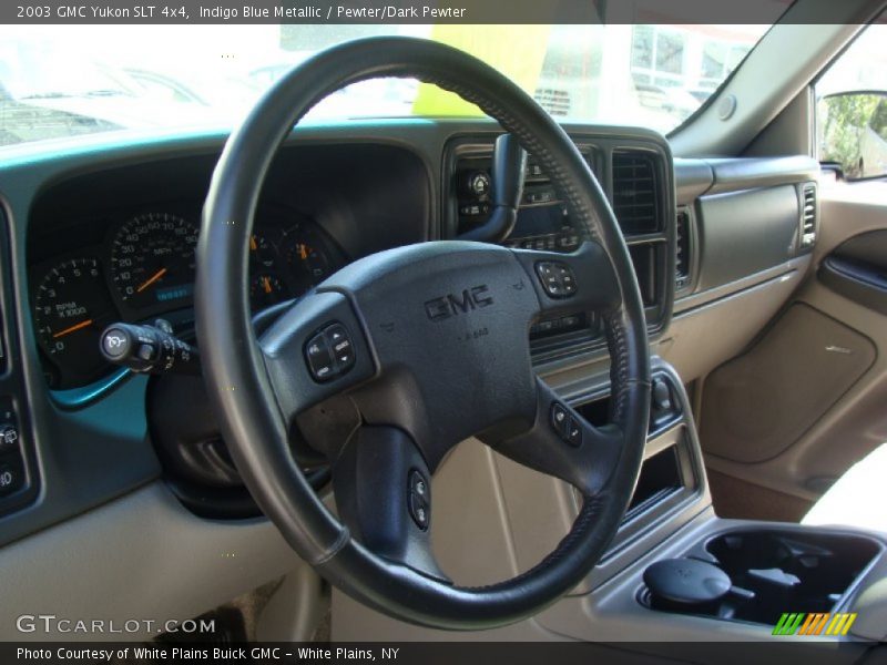 Indigo Blue Metallic / Pewter/Dark Pewter 2003 GMC Yukon SLT 4x4