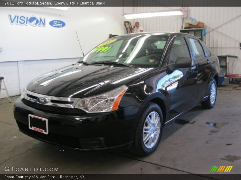 Ebony Black / Charcoal Black 2011 Ford Focus SE Sedan