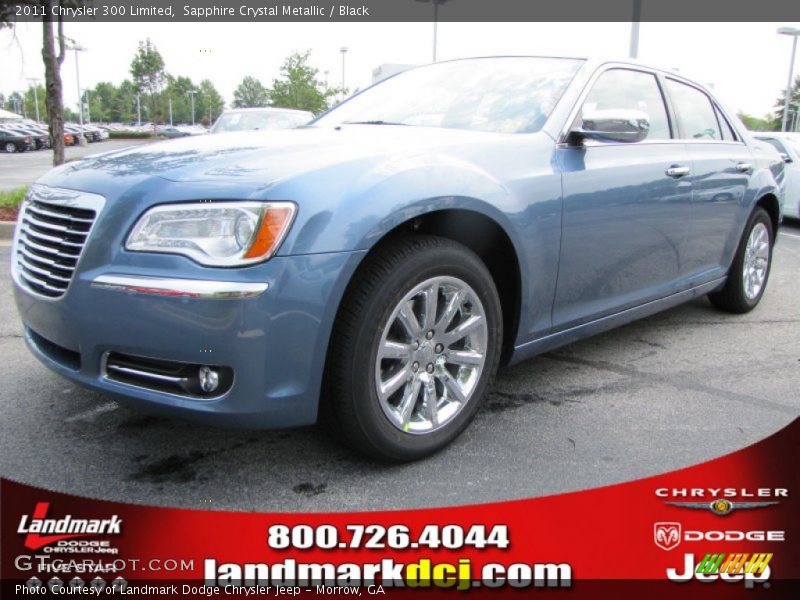 Sapphire Crystal Metallic / Black 2011 Chrysler 300 Limited