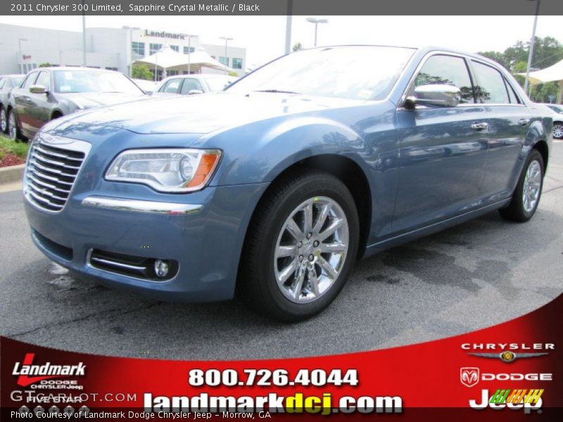 Sapphire Crystal Metallic / Black 2011 Chrysler 300 Limited