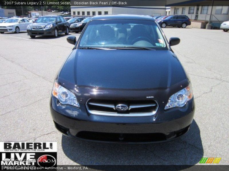 Obsidian Black Pearl / Off-Black 2007 Subaru Legacy 2.5i Limited Sedan