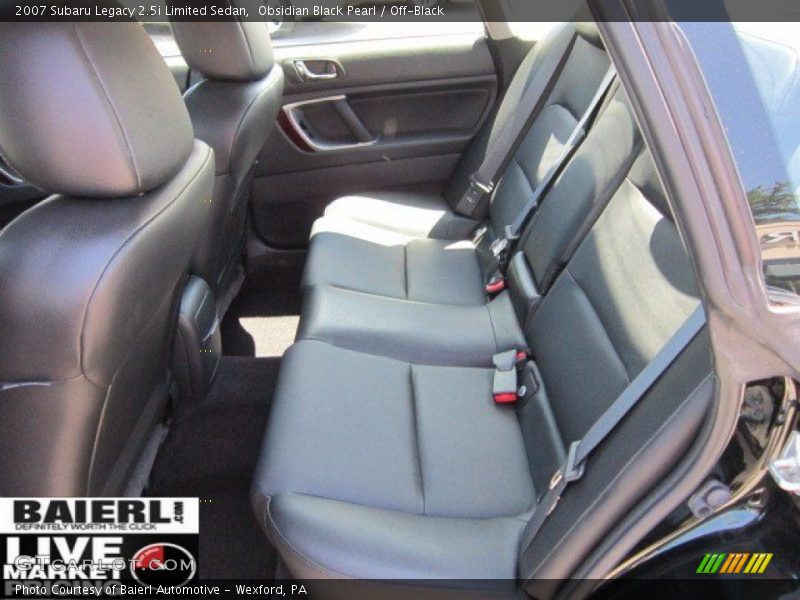 Obsidian Black Pearl / Off-Black 2007 Subaru Legacy 2.5i Limited Sedan