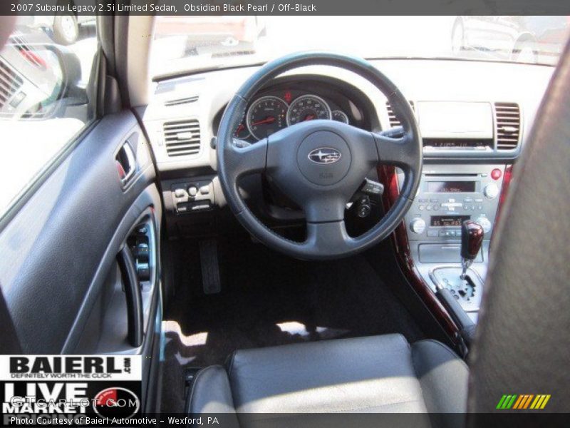Obsidian Black Pearl / Off-Black 2007 Subaru Legacy 2.5i Limited Sedan