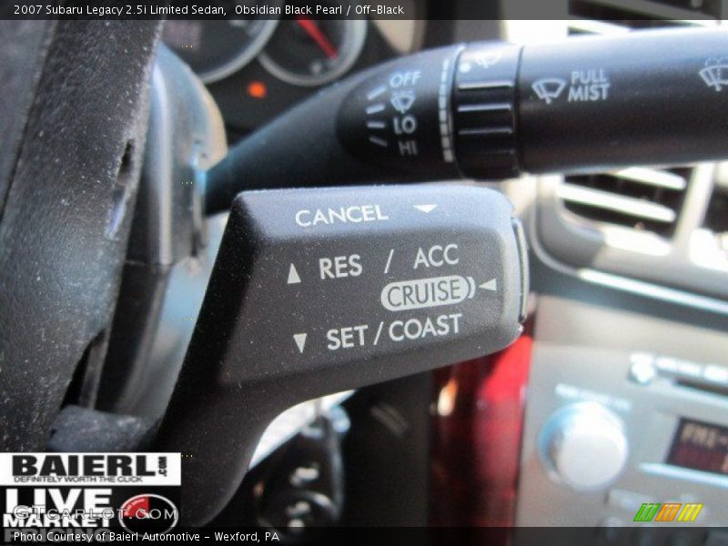 Obsidian Black Pearl / Off-Black 2007 Subaru Legacy 2.5i Limited Sedan