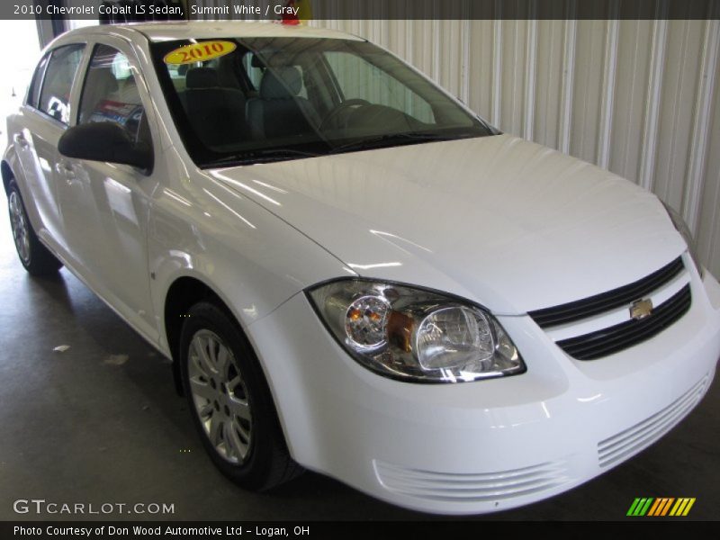Summit White / Gray 2010 Chevrolet Cobalt LS Sedan