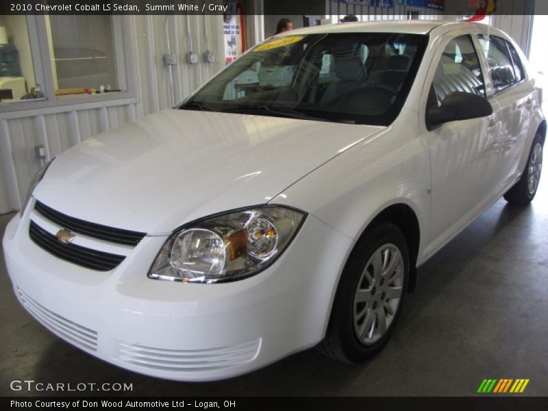 Summit White / Gray 2010 Chevrolet Cobalt LS Sedan
