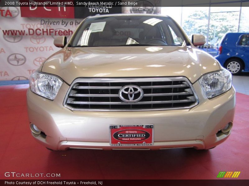 Sandy Beach Metallic / Sand Beige 2008 Toyota Highlander Limited 4WD