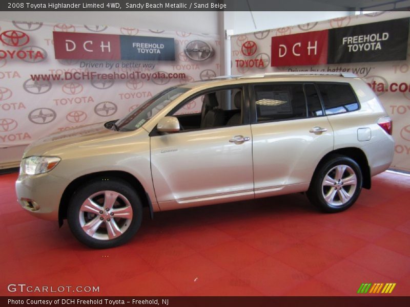 Sandy Beach Metallic / Sand Beige 2008 Toyota Highlander Limited 4WD