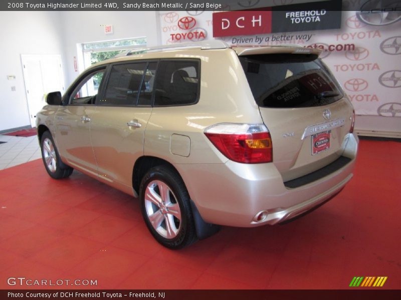 Sandy Beach Metallic / Sand Beige 2008 Toyota Highlander Limited 4WD