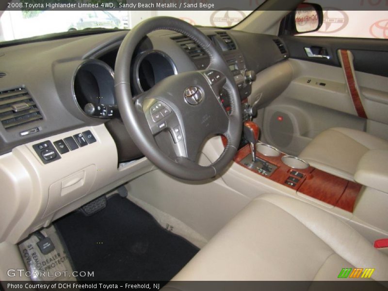 Sandy Beach Metallic / Sand Beige 2008 Toyota Highlander Limited 4WD
