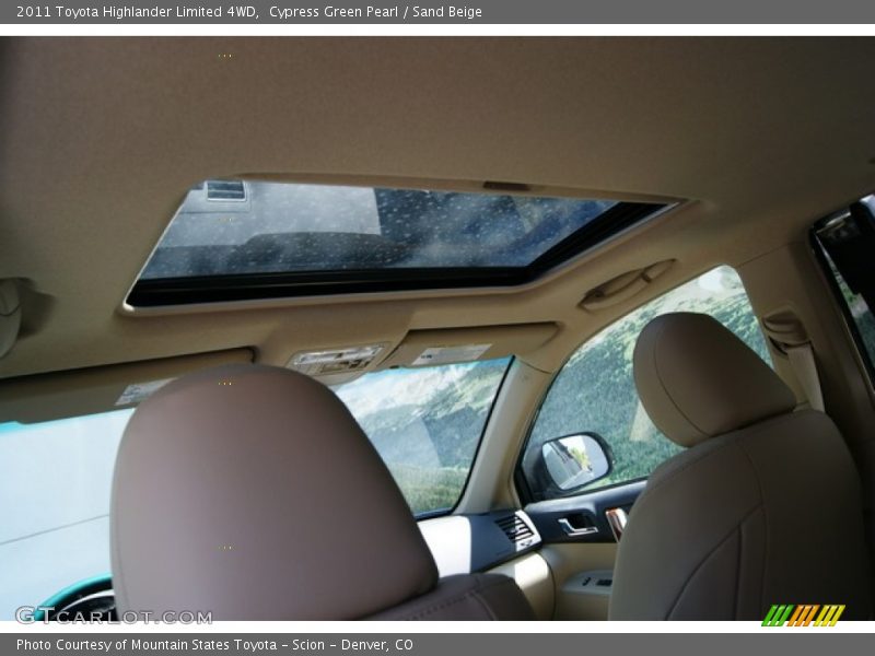 Cypress Green Pearl / Sand Beige 2011 Toyota Highlander Limited 4WD