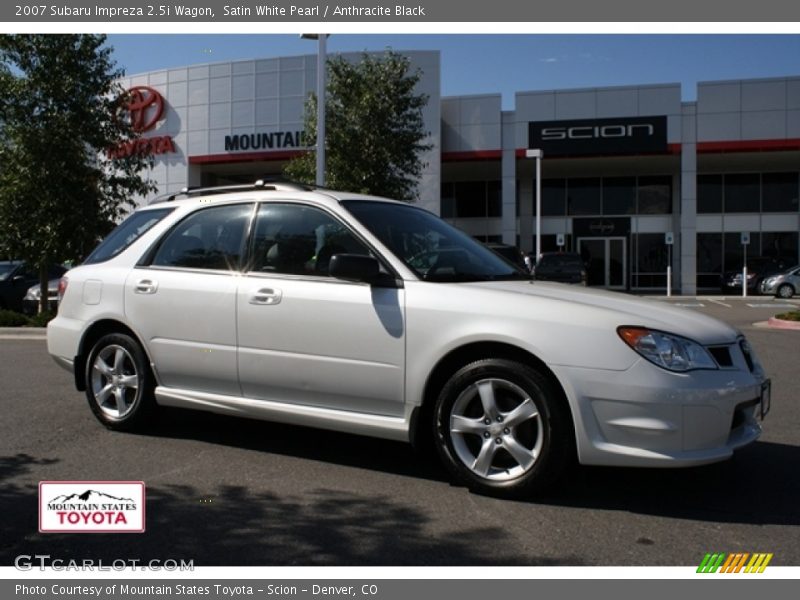 Satin White Pearl / Anthracite Black 2007 Subaru Impreza 2.5i Wagon
