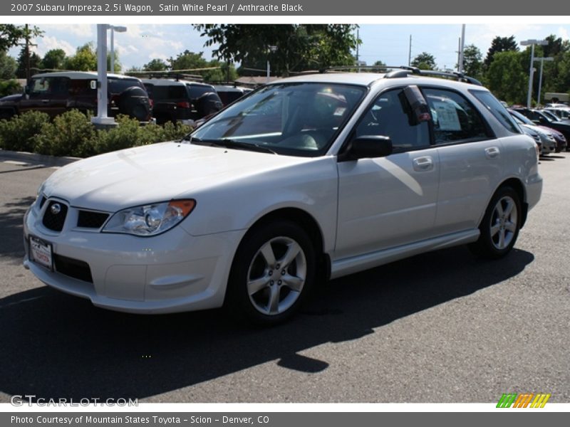 Satin White Pearl / Anthracite Black 2007 Subaru Impreza 2.5i Wagon