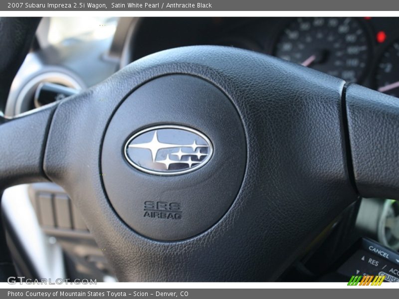 Satin White Pearl / Anthracite Black 2007 Subaru Impreza 2.5i Wagon