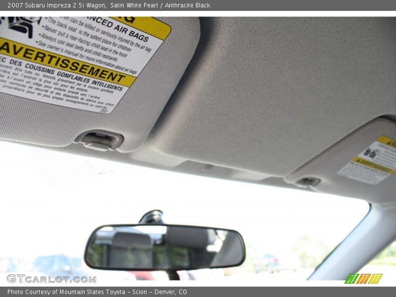 Satin White Pearl / Anthracite Black 2007 Subaru Impreza 2.5i Wagon
