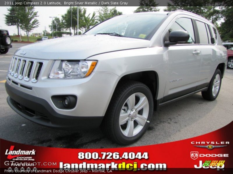 Bright Silver Metallic / Dark Slate Gray 2011 Jeep Compass 2.0 Latitude