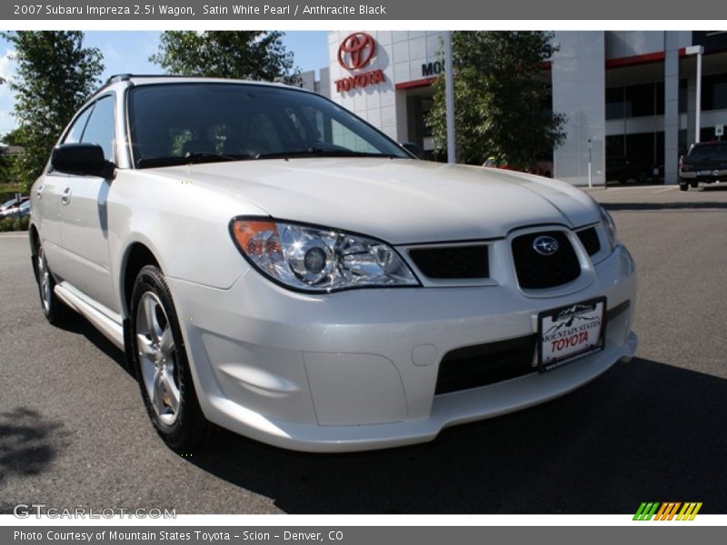 Satin White Pearl / Anthracite Black 2007 Subaru Impreza 2.5i Wagon