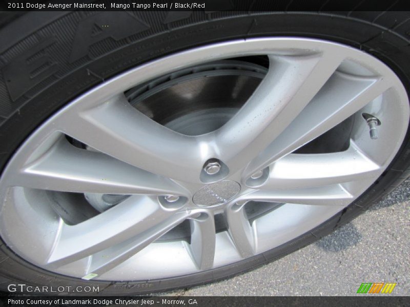 Mango Tango Pearl / Black/Red 2011 Dodge Avenger Mainstreet