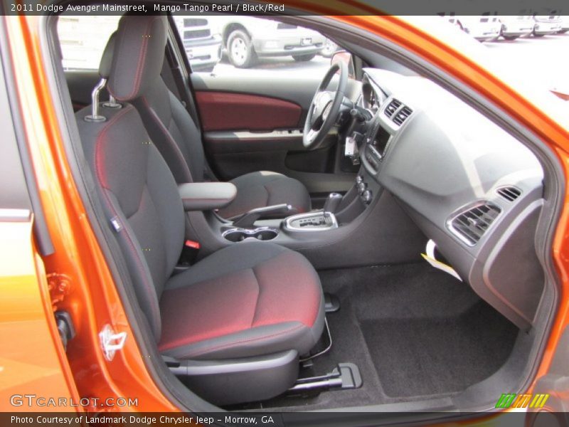 Mango Tango Pearl / Black/Red 2011 Dodge Avenger Mainstreet