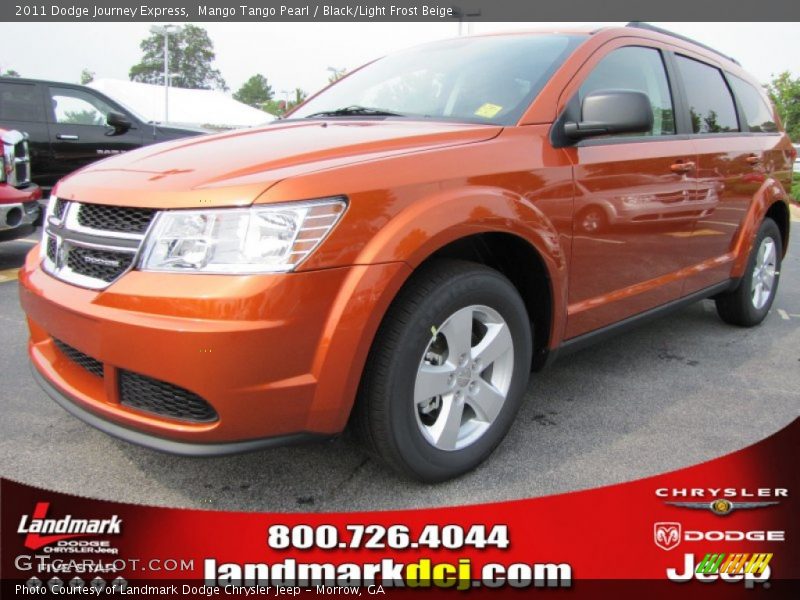 Mango Tango Pearl / Black/Light Frost Beige 2011 Dodge Journey Express