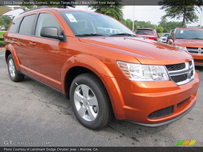 Mango Tango Pearl / Black/Light Frost Beige 2011 Dodge Journey Express