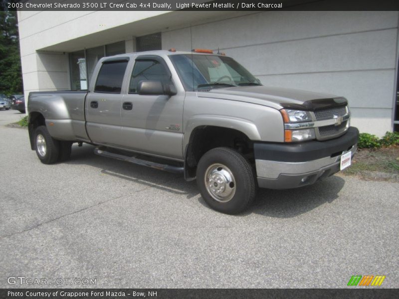 Light Pewter Metallic / Dark Charcoal 2003 Chevrolet Silverado 3500 LT Crew Cab 4x4 Dually