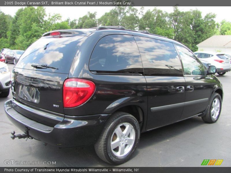 Brilliant Black Crystal Pearl / Medium Slate Gray 2005 Dodge Caravan SXT
