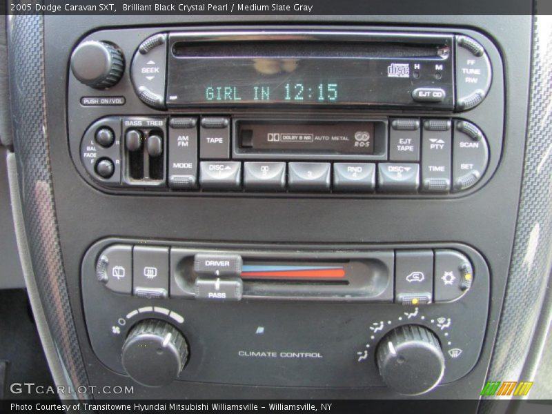 Brilliant Black Crystal Pearl / Medium Slate Gray 2005 Dodge Caravan SXT
