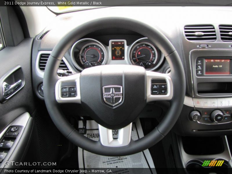 White Gold Metallic / Black 2011 Dodge Journey Express