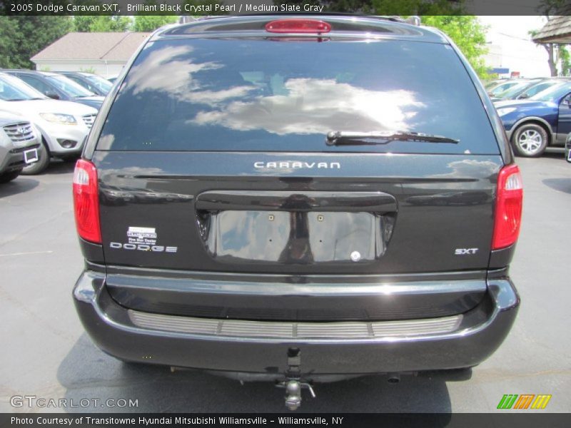 Brilliant Black Crystal Pearl / Medium Slate Gray 2005 Dodge Caravan SXT