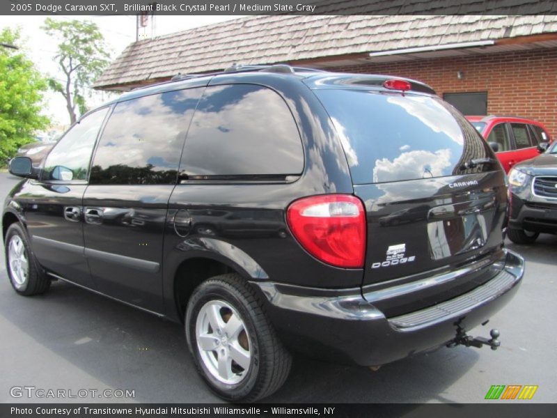 Brilliant Black Crystal Pearl / Medium Slate Gray 2005 Dodge Caravan SXT