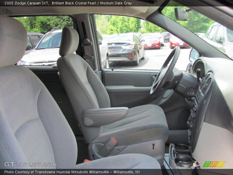 Brilliant Black Crystal Pearl / Medium Slate Gray 2005 Dodge Caravan SXT
