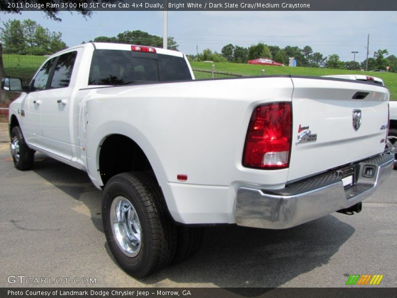 Bright White / Dark Slate Gray/Medium Graystone 2011 Dodge Ram 3500 HD SLT Crew Cab 4x4 Dually